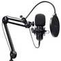 Trust Gaming GXT 270 Emita II+ Micrófono USB Condensador Cardioide para Streaming, Podcast y Gaming con Brazo Ajustable - Negro - Ref. 25770
